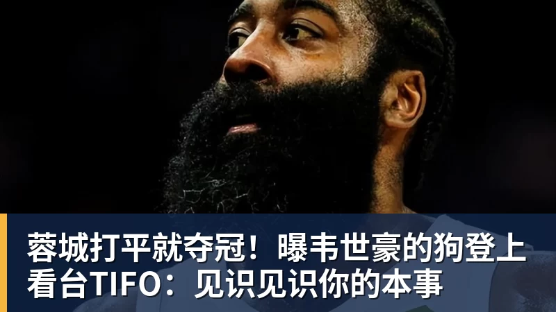 华体会体育蓉城打平就夺冠！曝韦世豪的狗登上看台TIFO：见识见识你的本事